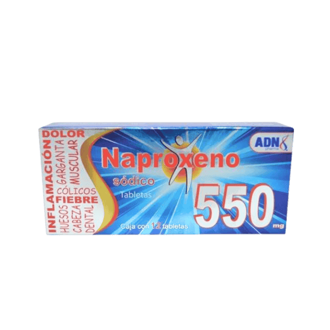 NAPROXENO 550 MG DE 12 TABLETAS