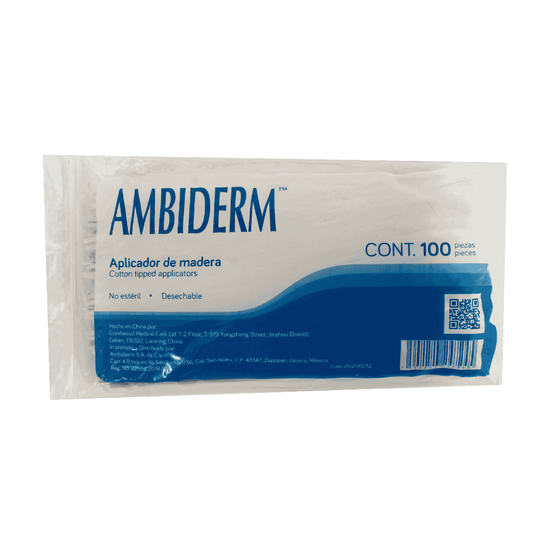 APLICADOR DE MADERA CON ALGODON