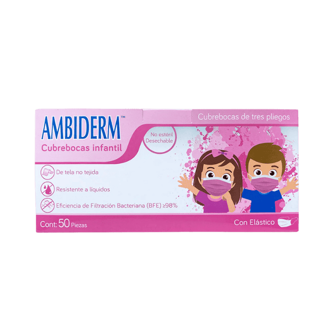 CUBREBOCAS INFANTIL ROSA