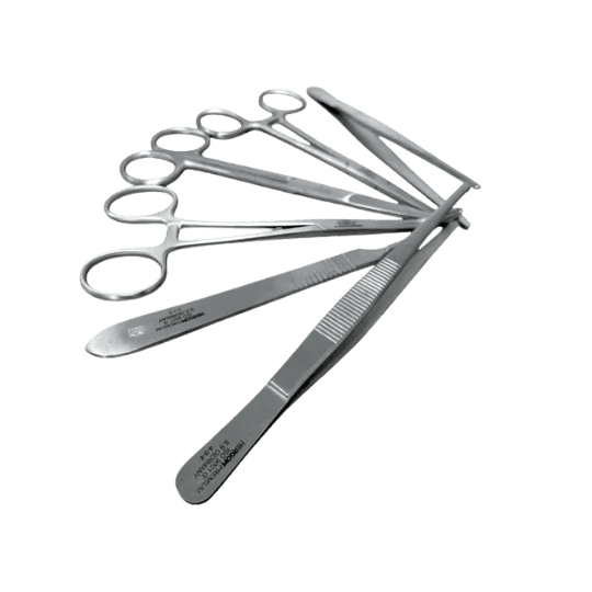 SET DE INSTRUMENTAL PARA ASEPSIA 6 PZAS