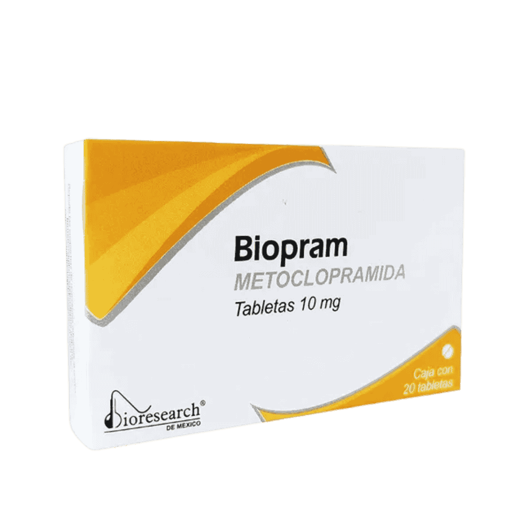 METOCLOPRAMIDA (BIOPRAM) 10 MG DE 20 TABLETAS
