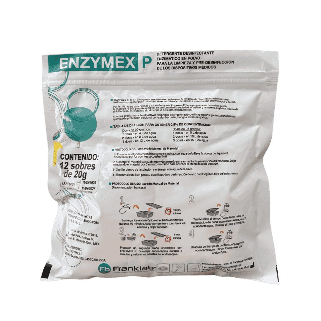 DETERGENTE DESINFECTANTE ENZIMÁTICO EN POLVO (ENZYMEX)