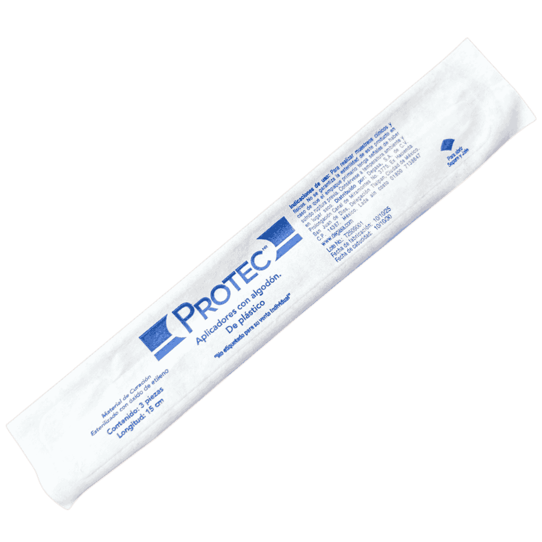 APLICADOR DE PLÁSTICO CON ALGODÓN