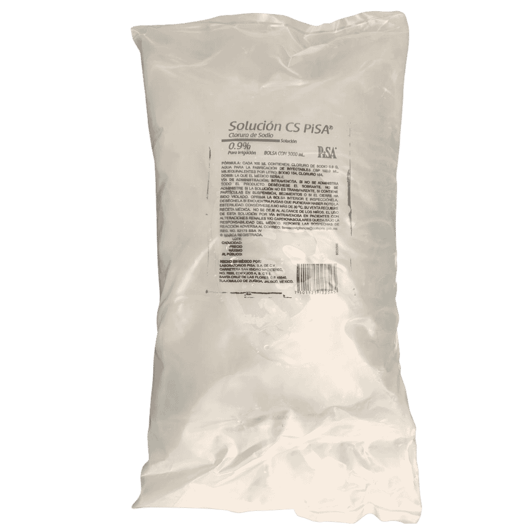 CLORURO DE SODIO 0.9% SOLUCIÓN PARA IRRIGACIÓN 3000 ML